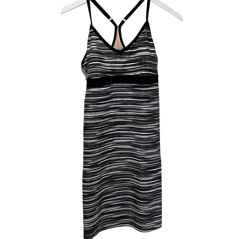 ATHLETA dress M black white halter workout athletic athleisure casual casual